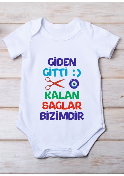 Giden Gitti Kalan Sahalar Bizimdir Baskılı Pamuk Bebek Zıbını