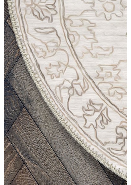 Makine Dokuması Pamuklu Dokuma ve Kaymaz Taban, Şönil , Yüksek Kalite, Uzun Ömürlü ,ince Yıkanabilir ,dekoratif Modern Yuvarlak Oda Halısı,kilim