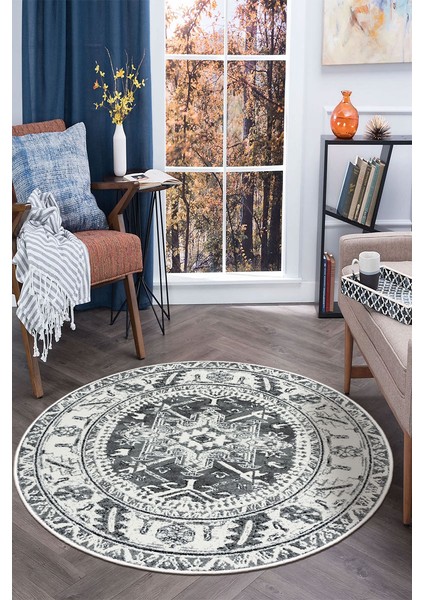 Makine Dokuması Pamuklu Dokuma ve Kaymaz Taban, Şönil , Yüksek Kalite, Uzun Ömürlü ,ince Yıkanabilir ,dekoratif Modern Yuvarlak Oda Halısı,kilim