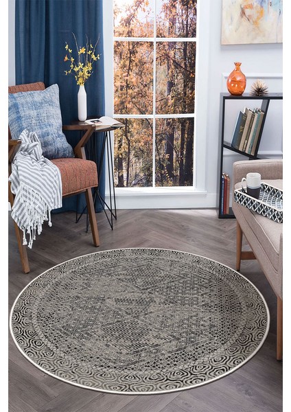 Makine Dokuması Pamuklu Dokuma ve Kaymaz Taban, Şönil , Yüksek Kalite, Uzun Ömürlü ,ince Yıkanabilir ,dekoratif Modern Yuvarlak Oda Halısı,kilim