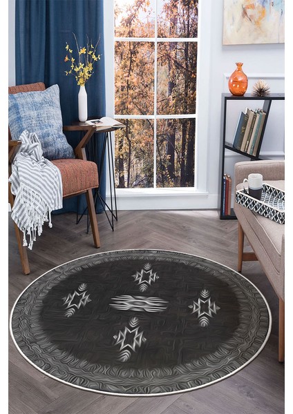 Makine Dokuması Pamuklu Dokuma ve Kaymaz Taban, Şönil , Yüksek Kalite, Uzun Ömürlü ,ince Yıkanabilir ,dekoratif Modern Yuvarlak Oda Halısı,kilim