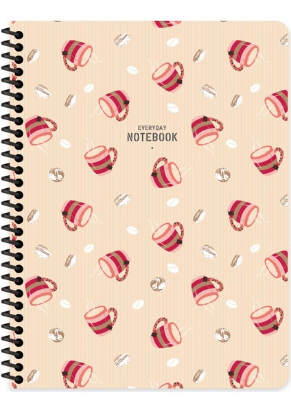 16.5X22.5 Kareli Defter Coffee - Turuncu