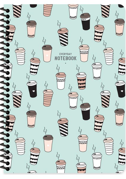 16.5X22.5 Kareli Defter Coffee - Yeşil