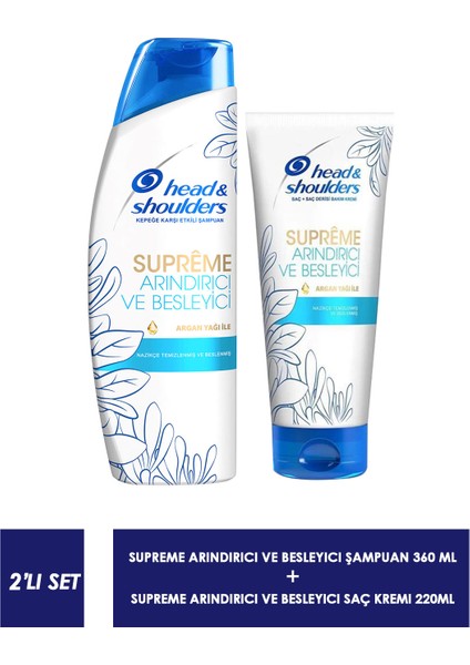 Supreme Arındırıcı Şampuan 300 ml + Head&Shoulders Supreme Arındırıcı Saç Kremi 220 ml