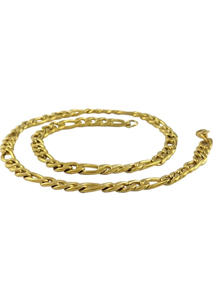 ÇLK Accessories Çelik Gold Klasik Zincir Erkek Kolye TRKOLYE50315