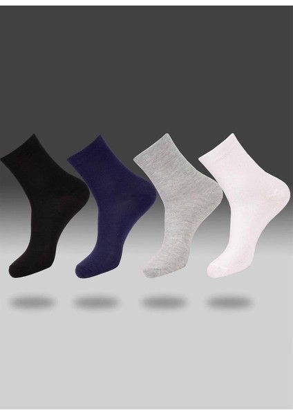 Mevsimlik Unisex Yarım Konç Çorap 4 Çift