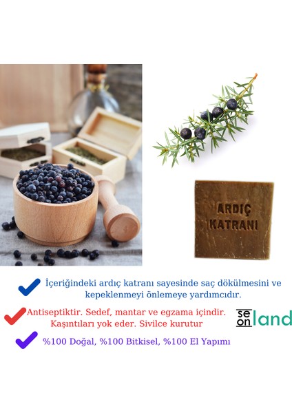 El Yapımı Doğal Ardıç Katranı Sabunu 1 Kg
