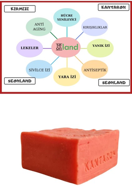 Organik Kırmızı Kantaron Yağı Sabunu 1 Adet ( Cilt Lekeleri + Sivilcee Izi + Yanıkk Izi + Anti Aging) modelleri