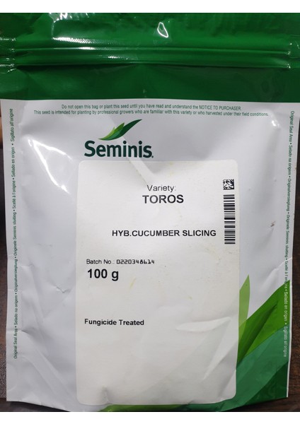 Toros F1 Hıyar Tohumu 100 Gram