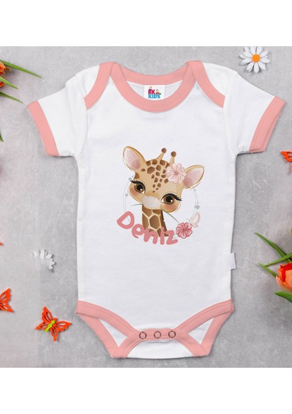 Kişiye Özel Isimli 5 Parça Pembe Bebek Body Zıbın ve Battaniye Hediye Seti, Yeni Doğan Bebek Giyim Hediyesi-5 modelleri
