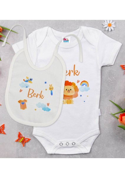 Kişiye Özel Isimli 6 Parça Bebek Body Zıbın Battaniye ve Yastık Hediye Seti, Yeni Doğan Bebek Giyim Hediyesi-7 modelleri