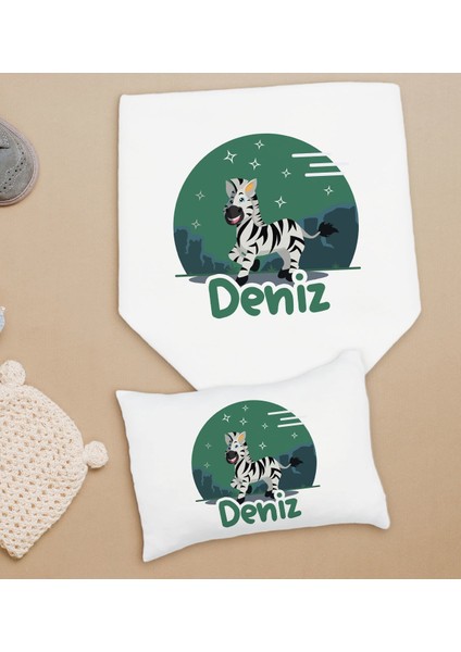 Kişiye Özel Isimli Bebek Battaniye ve Yastık Hediye Seti, Yeni Doğan Bebek Hediyesi, Bebek Uyku Seti-26
