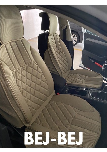 Dfm Rich Lüx Oto Koltuk Minderi Ön Arka 5'li Set Elegance Serisi Bej