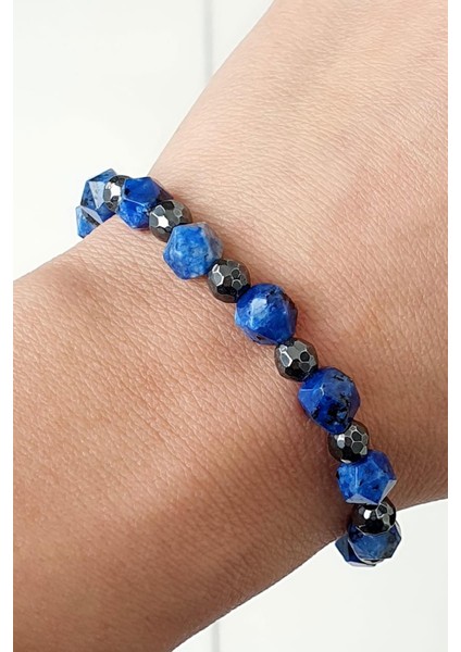 Lapis ve Hematit Taşlı Doğal Taş bileklik fiyatları