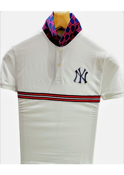 Desenli Polo Yaka T-Shirt