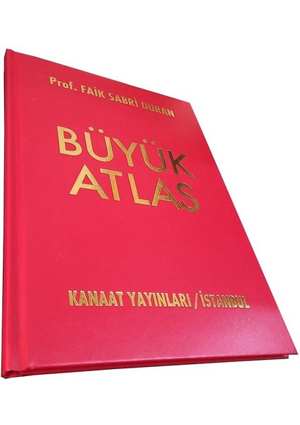 Büyük Atlas Citli 104 Sayfa 1 Adet Kanaat Yayınları Büyük Atlas Ciltli Prof. Faik Sabri Duran 22X32 cm