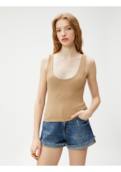 Basic Crop Atlet U Yaka Fitilli