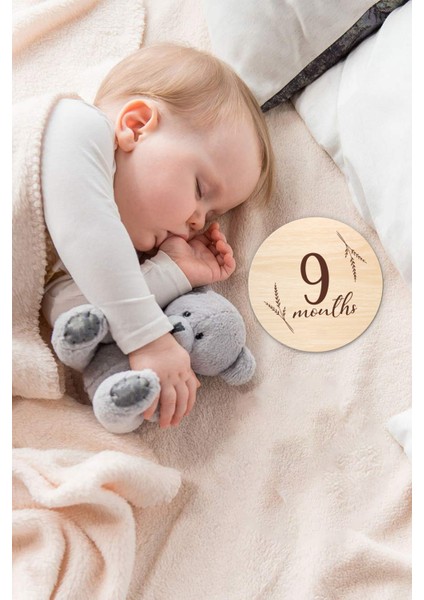 Aylık Bebek Kartları Wooden Milestone Cards Ingilizce Bebek Anı Kartı Seti fiyatları