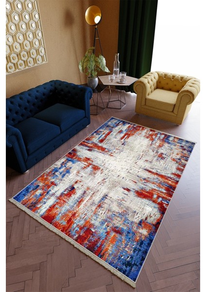 Salon Halısı Spor Kırmızı Mavi Gri Yolluk Kaymaz Yuvarlak Oval Kesme Ince Yıkanabilir Halı