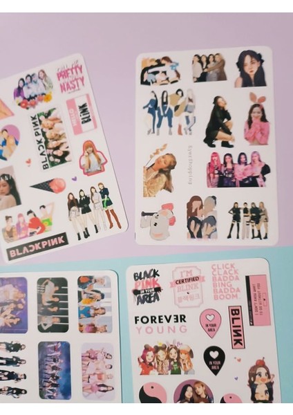 EyER Shoping Black Pink Etiket Sticker Set