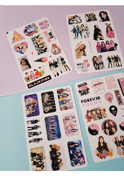 EyER Shoping Black Pink Etiket Sticker Set