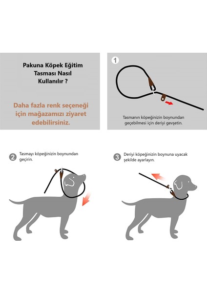 Köpek Eğitim Tasması, Ayarlanabilir Boğma Tasma, Renkli Köpek Tasması 55 cm