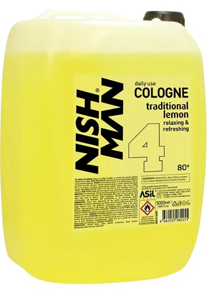 Limon Tıraş Kolonyası 80 Derece 5000 ml