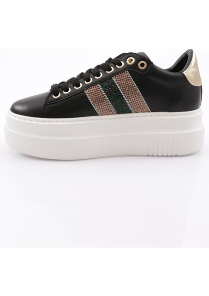 ES865 Kadın Kalin Silver Taşli Sneakers Ayakkabı modelleri