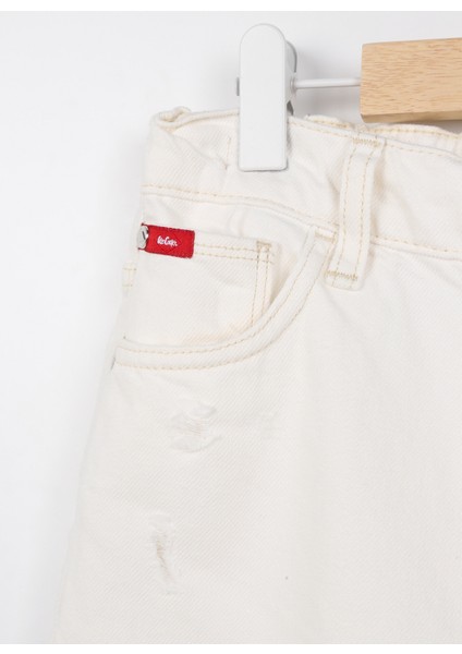 Lee Cooper Lastikli Bel Beyaz Kız Çocuk Denim Pantolon 232 Lcg 121003 Maldives White Jean