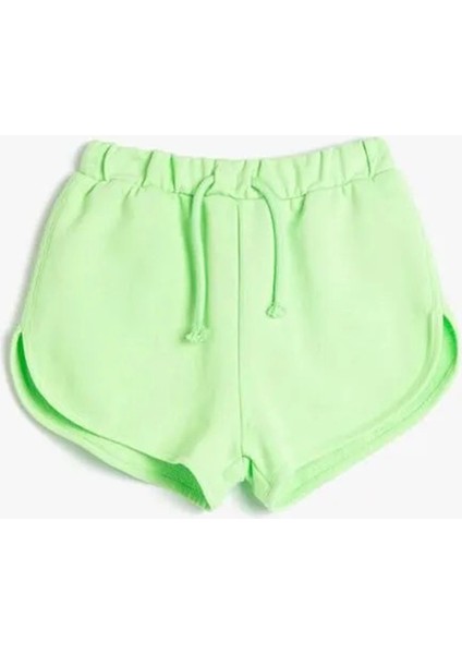 Bağlamalı Bel Normal Yeşil Kız Çocuk Şort 3SKG40058AK