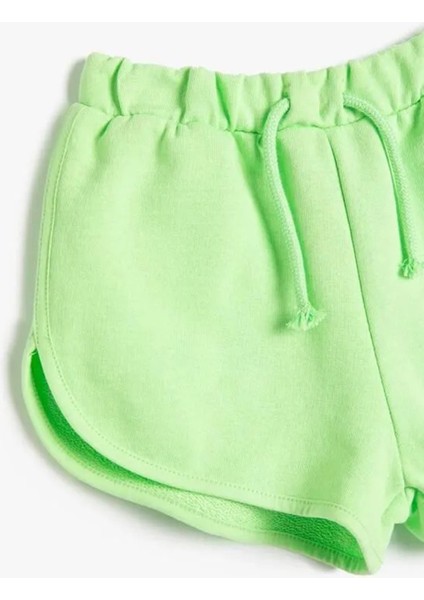 Bağlamalı Bel Normal Yeşil Kız Çocuk Şort 3SKG40058AK modelleri