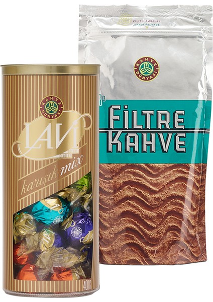 Lavi Karışık Silindir Kutu 400 gr + Filtre Kahve 250 gr Paketi