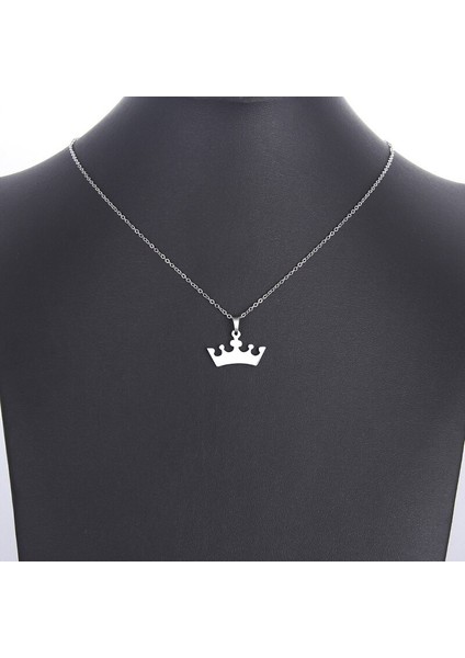 Titanyum Paslanmaz Çelik " Kral Tacı / Taç " Kolyesi ( Gümüş ) fiyatları