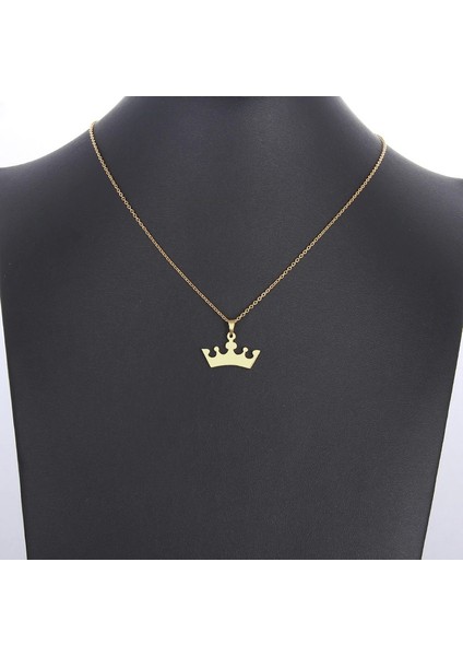 Titanyum Paslanmaz Çelik " Kral Tacı / Taç " Kolyesi ( Gold ) fiyatları