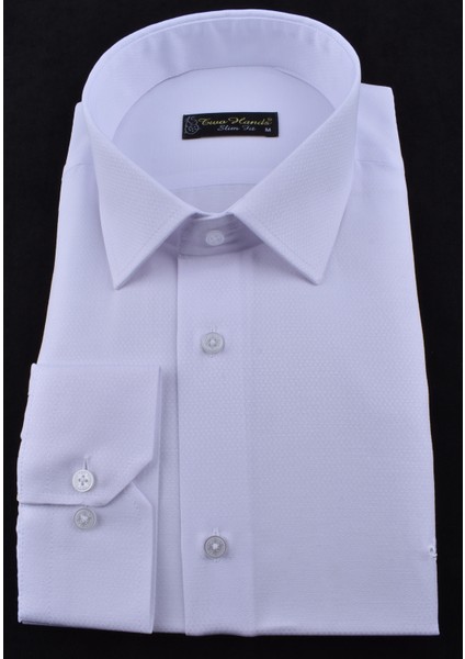 803-3 Arm Slim Fit Gömlek Beyaz