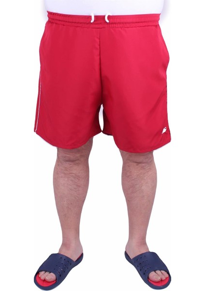 Büyük Beden Klasik Deniz Şortu 23677 Kırmızı