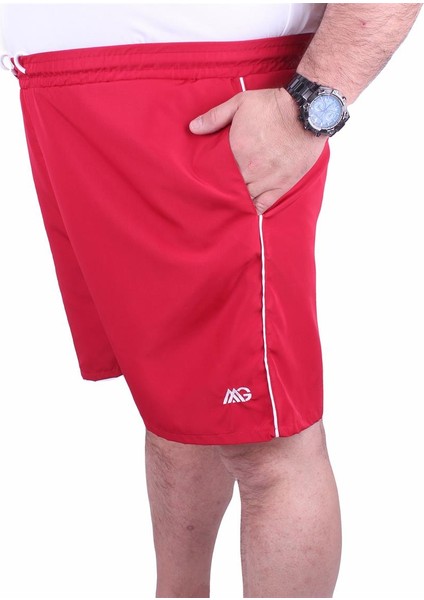 Büyük Beden Klasik Deniz Şortu 23677 Kırmızı fiyatları
