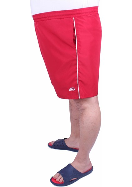 Büyük Beden Klasik Deniz Şortu 23677 Kırmızı fırsatları