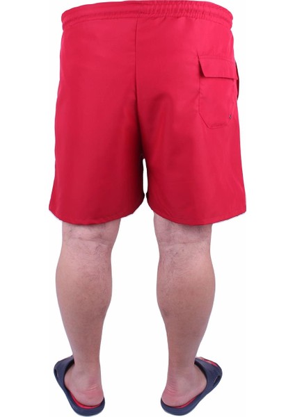 Büyük Beden Klasik Deniz Şortu 23677 Kırmızı indirimleri