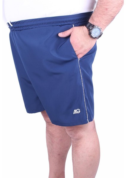 Büyük Beden Klasik Deniz Şortu 23677 Indıgo fiyatları