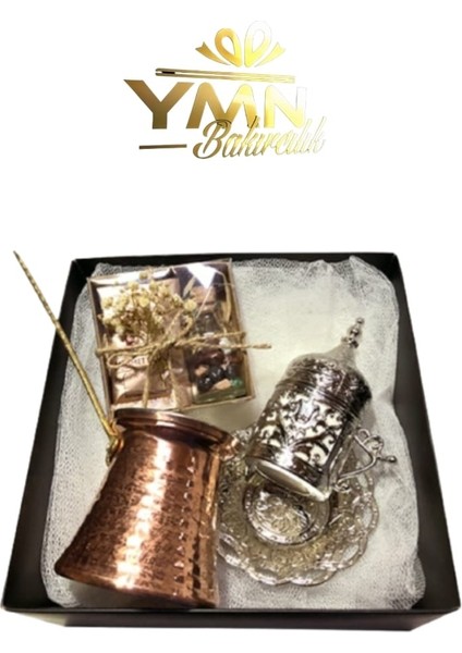 Gümüş Renk Kahve Fincanı + 3 Fincanlık Cezve + Lokumluk 2 Kişilik Tepsi fiyatları