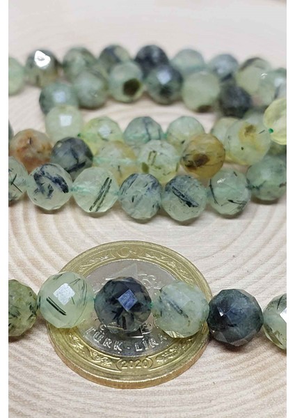 Prehnit (Prinayt) Taşı Faset Kesim Dizi 8mm fiyatları