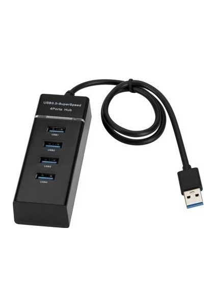 USB 3.0 Çağaltıcı USB 3.0 Çoklatıcı 30 cm Kablolu Siyah USB 3.0 USB Çoğaltıcı
