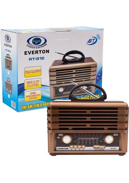 Everton RT-812 Usb-Sd-Fm Nostaljik Radyo Müzik Kutusu