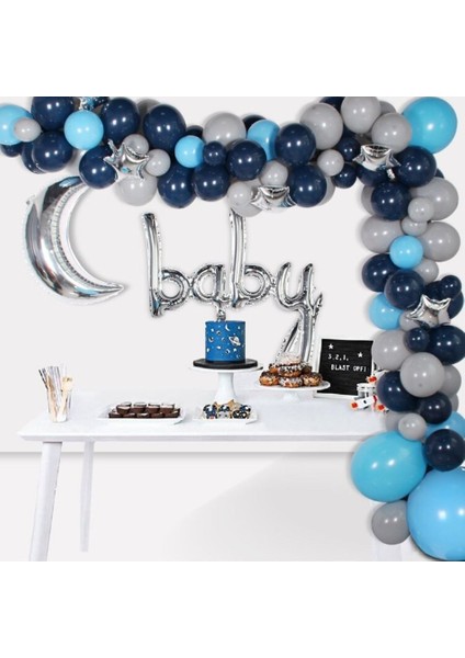 Gümüş Baby Yazılı Folyo Balon Set