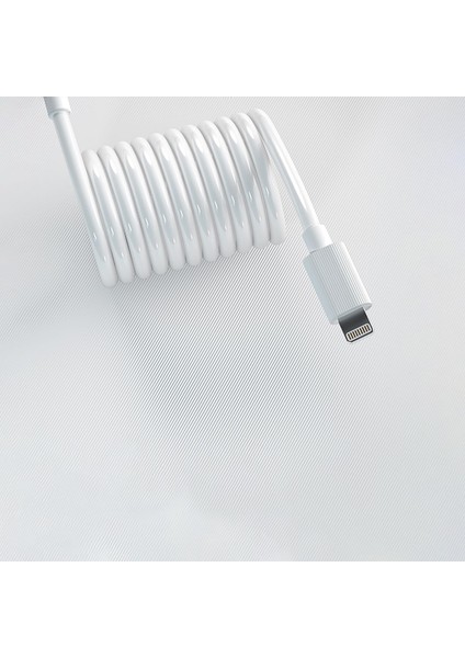 SL010 USB To Lightning iPhone 2.4A Hızlı Şarj ve Data Kablosu Beyaz 1 Metre