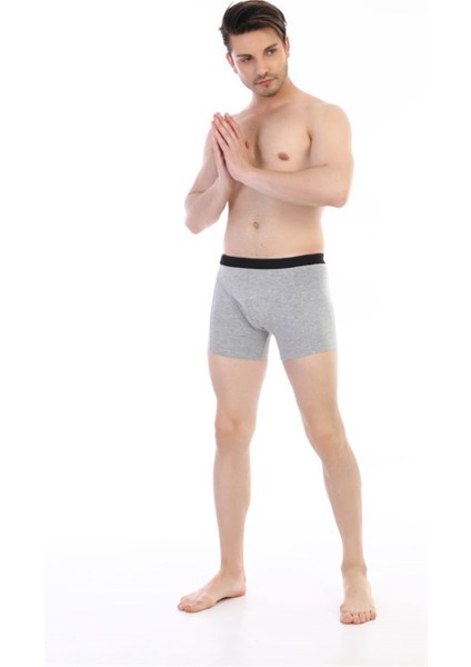 Erkek Elastanlı Gri Boxer 889