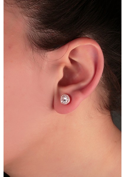 925 Ayar Gümüş 5mm Zirkon Taşlı Trend Küpe SKU2108 fiyatları