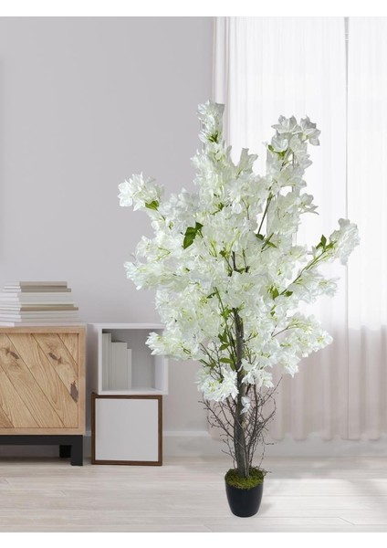 Yapay Ağaç Beyaz Begonvil Ağacı 150*60CM Doğal Görünümlü Yapay Ağaç modelleri