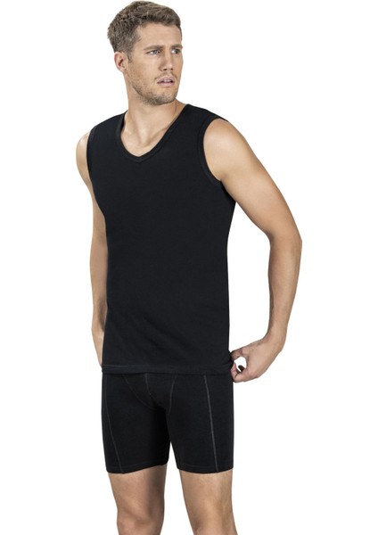 Erkek V Yaka Sıfır Kol Pamuklu Fanila Atlet 115 - 3 Adet